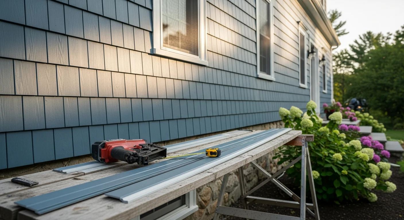 New siding installed on residential home exterior